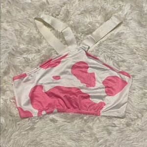 Cow print crop top